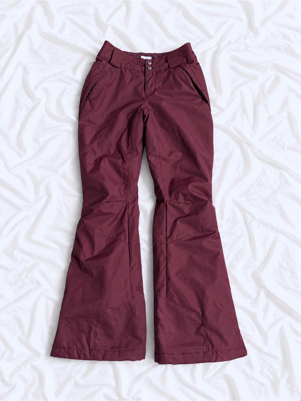 Columbia Women's Maroon Straight-Leg Snow Pants